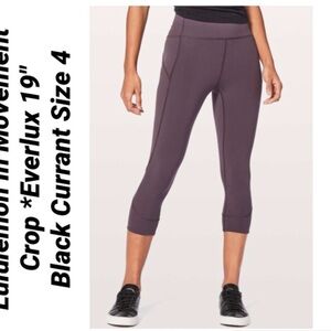 Lululemon In Movement Crop Everlux 19” Legging